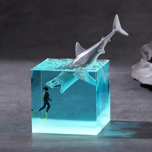 Futuristic Shark Mini-Cube Lamp