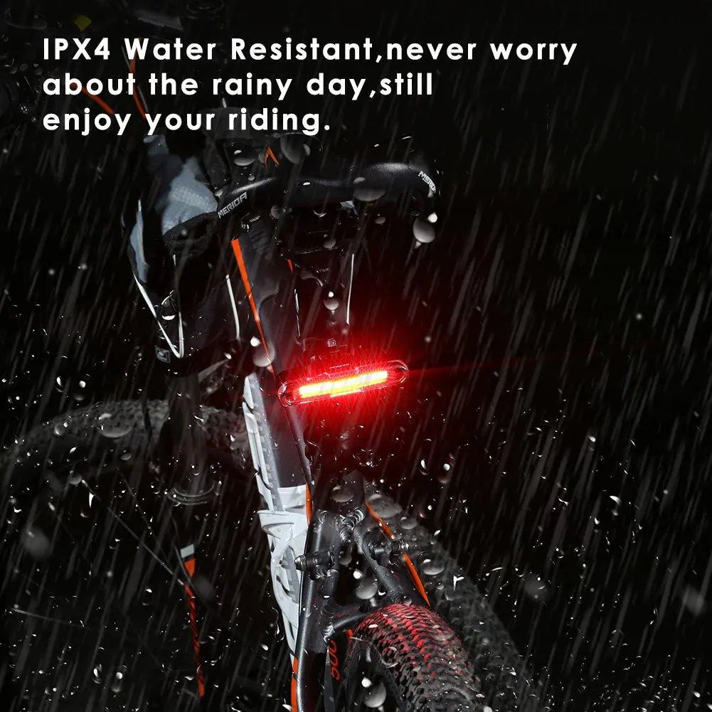 USB Rechargeable Red and Blue LED Bicycle Tail Light